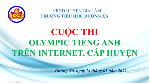 Trường Tiểu học Dương Xá tổ chức cho học sinh tham gia cuộc thi Olympic tiếng Anh trên Internet 